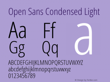 Open Sans Condensed Light Regular Version 1.10图片样张