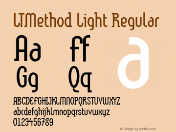 LTMethod Light Regular 31.07.1997 Font Sample