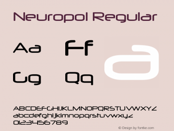 Neuropol Version 2.300 2004 Font Sample