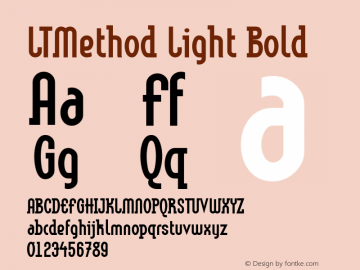 LTMethod Light Bold 01.08.1997 Font Sample