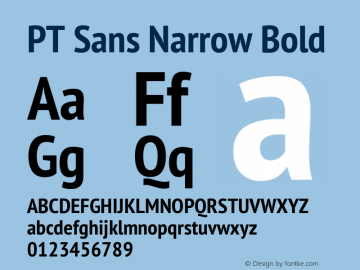 PT Sans Narrow Bold Version 2.003图片样张