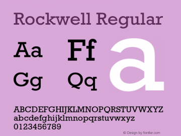 Rockwell Regular Version 1.65图片样张