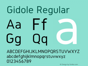Gidole Regular Version 0.4图片样张