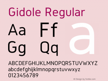 Gidole Regular Version 0.4图片样张