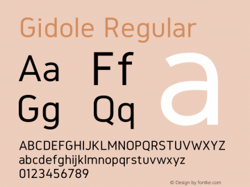 Gidole Regular Version 0.5图片样张