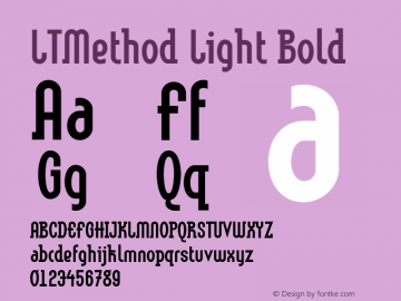 LTMethod Light Bold Version 001.000 Font Sample