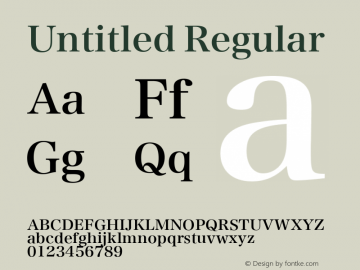 Untitled Regular  Font Sample
