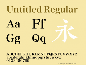 Untitled Version 1.00 May 15, 2017, initial release Font Sample