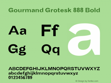 GourmandGrotesk-888Bold Version 1.901图片样张