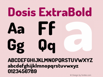 Dosis ExtraBold Version 1.006图片样张