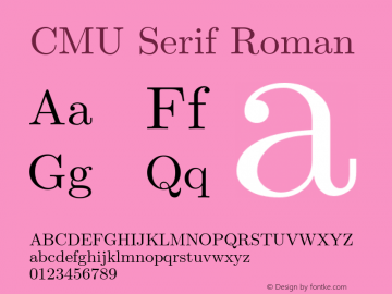 CMU Serif Roman Version 0.7.0图片样张