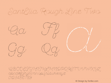 SantElia Rough Line Two Version 1.000 Font Sample