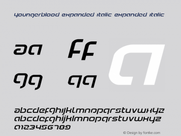 Youngerblood Expanded Italic Version 1.0; 2015图片样张