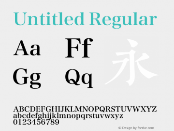 Untitled Version 1.00 May 15, 2017, initial release Font Sample