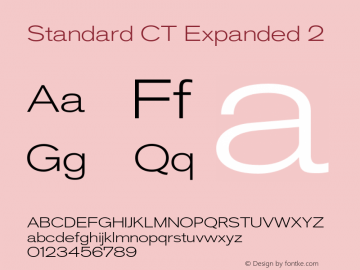 StandardCT-Expanded2 Version 1.001;com.myfonts.easy.castletype.standard.ct-ext-light.wfkit2.version.3WK1 Font Sample