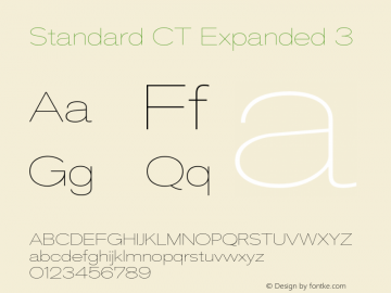 StandardCT-Expanded3 Version 1.001;com.myfonts.easy.castletype.standard.ct-ext-ultra-light.wfkit2.version.3WK4 Font Sample