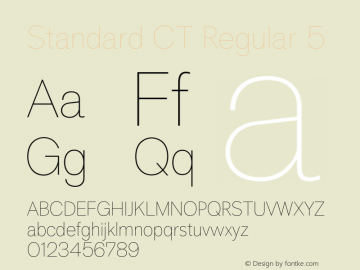 StandardCT-Regular5 Version 1.000;com.myfonts.easy.castletype.standard.ultralight.wfkit2.version.3BhT图片样张