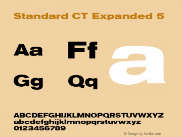 Standard CT   Expanded 5 Version 2.001;com.myfonts.easy.castletype.standard.extended-extra-bold.wfkit2.version.3WJX Font Sample