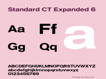 StandardCT-Expanded6 Version 2.001;com.myfonts.easy.castletype.standard.extended-bold.wfkit2.version.3WJW Font Sample