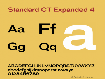 Standard CT   Expanded 4 Version 2.001;com.myfonts.easy.castletype.standard.extended-medium.wfkit2.version.3WK2 Font Sample