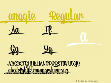 anggie7 Version 1.000;PS 001.001;hotconv 1.0.56 Font Sample