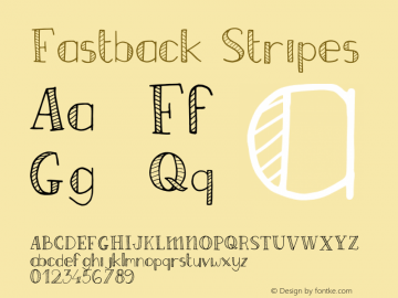 Fastback Stripes Version 1.000;PS 001.000;hotconv 1.0.70;makeotf.lib2.5.58329 Font Sample