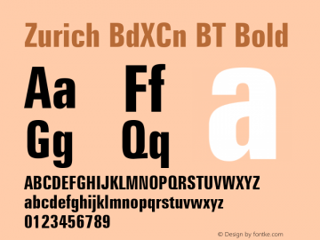 Zurich BdXCn BT Bold mfgpctt-v1.52 Tuesday, January 19, 1993 9:51:43 am (EST)图片样张