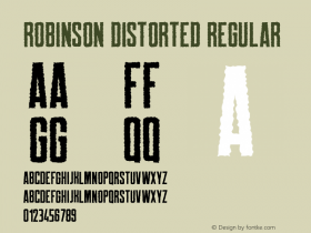 Robinson Distorted Version 1.00 August 14, 2015, initial release Font Sample