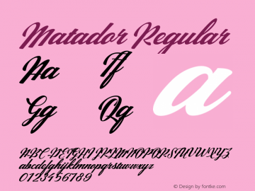 Matador 1.000 Font Sample