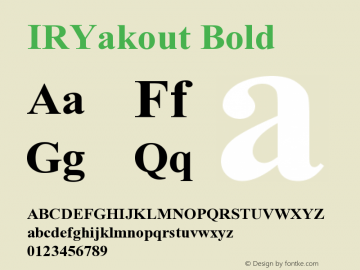 IRYakout-Bold Version 1.000图片样张