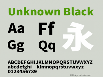  Black Version 1.0 Font Sample