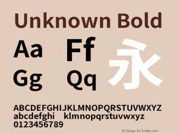  Bold Version 1.0 Font Sample