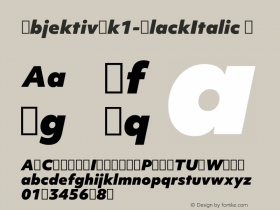 ☞Objektiv Mk1 Black Italic Version 1.000;com.myfonts.easy.daltonmaag.objektiv.1black-italic.wfkit2.version.4t5Y图片样张