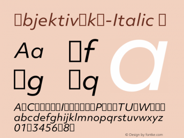 ☞Objektiv Mk2 Italic Version 1.000;com.myfonts.easy.daltonmaag.objektiv.2italic.wfkit2.version.4t65图片样张