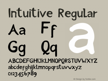 Intuitive Version 1.001 2011 Font Sample