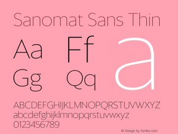 SanomatSans-Thin Version 1.1 2015 Font Sample