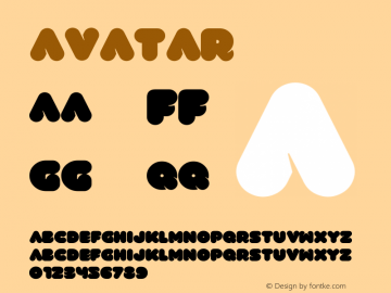 ☞Avatar 001.001;com.myfonts.font-fabric.avatar.regular.wfkit2.3f1n Font Sample