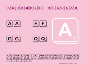 Scramble Regular 1.00 Font Sample