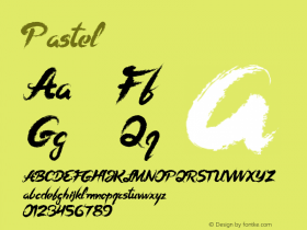 ☞Pastel Version 1.000;PS 001.001;hotconv 1.0.38;com.myfonts.font-fabric.pastel.regular.wfkit2.3dq4图片样张