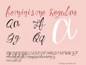 feminisme Version 001.001 Font Sample