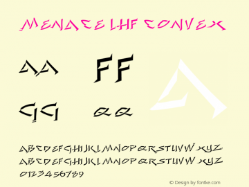 MenaceLHF-Convex Version 001.902 Font Sample