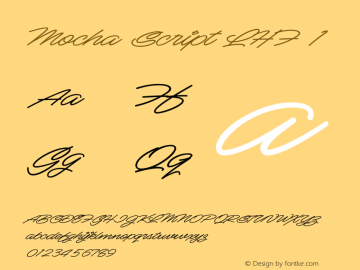 MochaScriptLHF-One Version 001.002E Font Sample