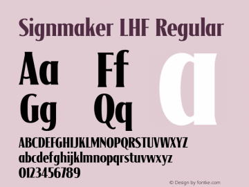 SignmakerLHF-Regular Version 001.001E图片样张