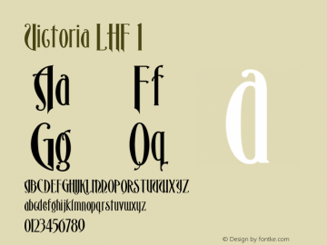 VictoriaLHF-One Version 001.001E Font Sample