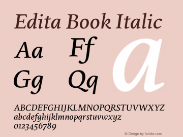 Edita-BookItalic Version 001.000图片样张