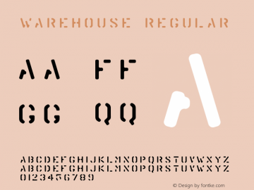 Warehouse Regular 001.000 Font Sample