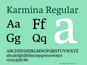 Karmina-Regular Version 1.1图片样张