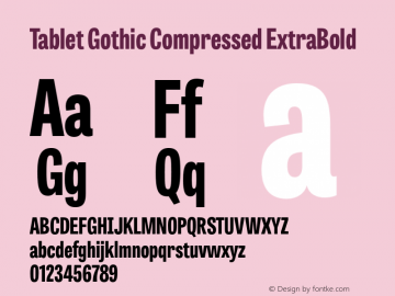 TabletGothicCompressed-ExtraBold 1.000图片样张