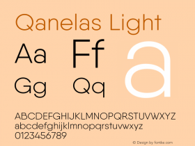 Qanelas-Light Version 1.000;PS 001.000;hotconv 1.0.88;makeotf.lib2.5.64775 Font Sample