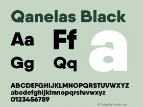 Qanelas-Black Version 1.000;PS 001.000;hotconv 1.0.88;makeotf.lib2.5.64775 Font Sample